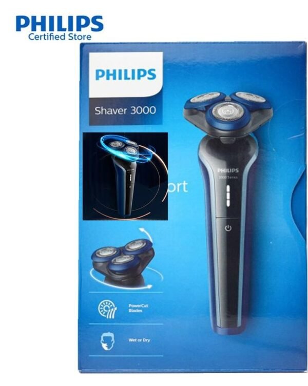 PHILIPS S3608 מכונת גילוח עם ראש גמיש נטענת